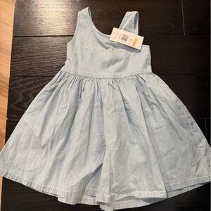 NWT Calvin Klein Jeans little girl's sleeveless chambray romper 2T